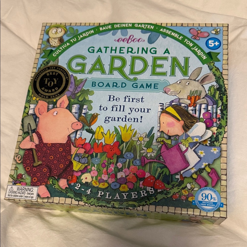 eeBoo Gathering a Garden Board Game - Vibrant Family Fun